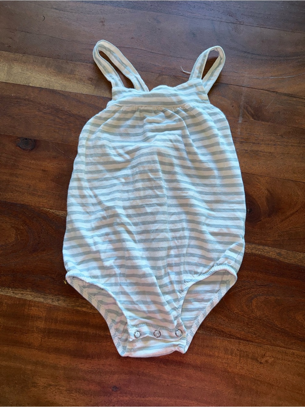 Striped Blue & White Tank‎ One-Piece for Kids